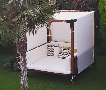 bahçe mobilyası, otel, havuz, deniz 